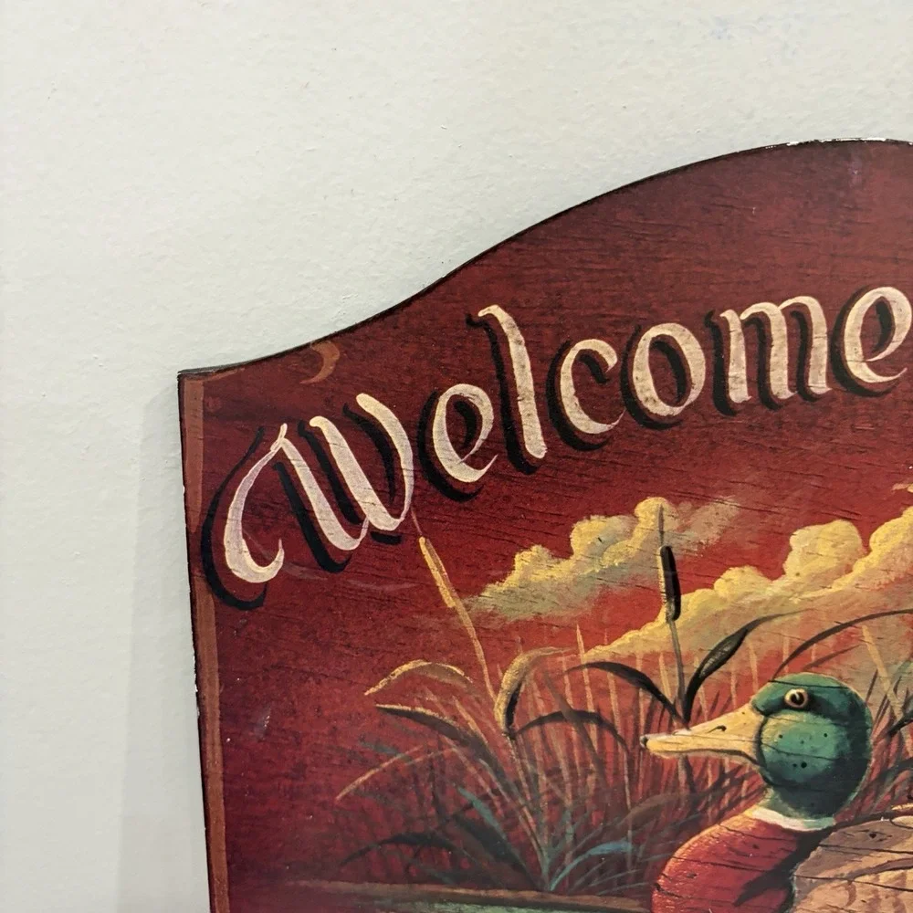 Welcome to Our‎ Home Sportsman Hunters sign with Mallard Duck 15